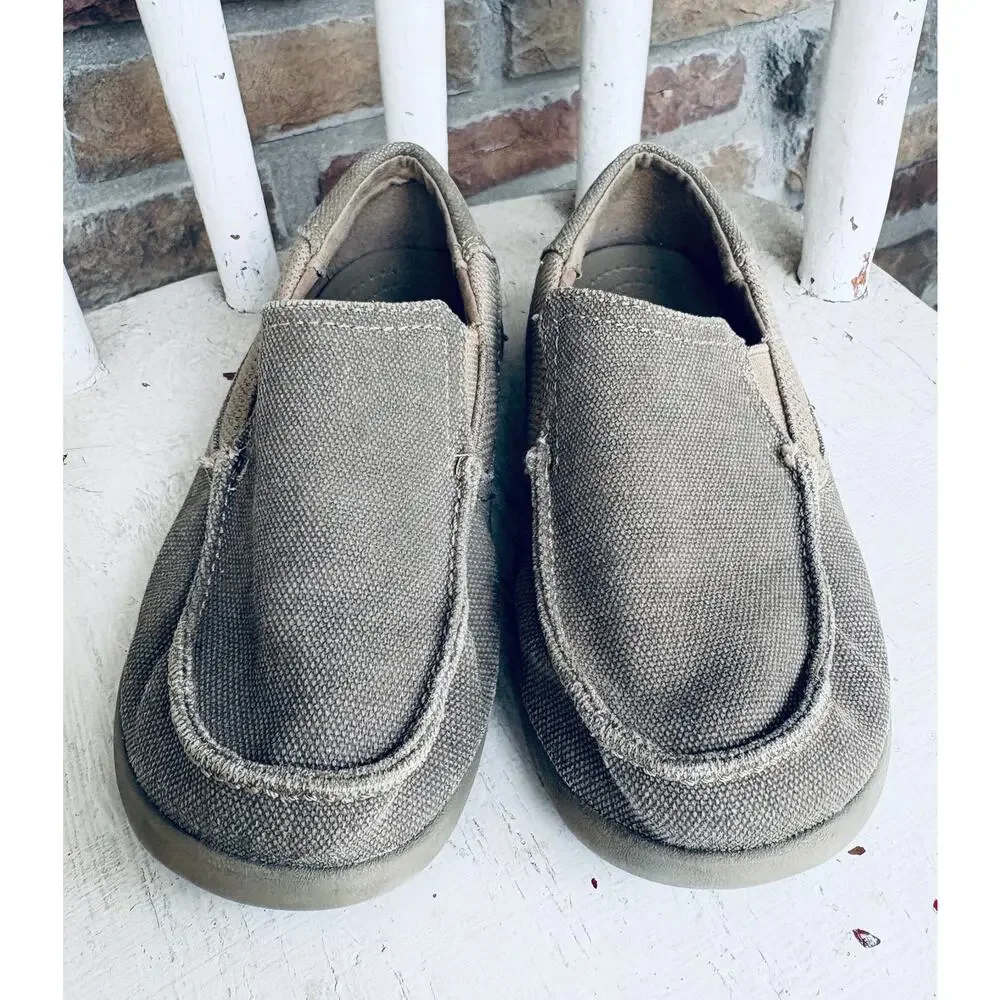 Boys' Crocs Santa Cruz II Slip-On Loafers, Brown, Size c12